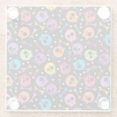 Schädelmuster 2 glasuntersetzer (Rückseite)