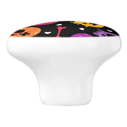 Schädelmuster 2 keramikknauf (Seitenansicht)