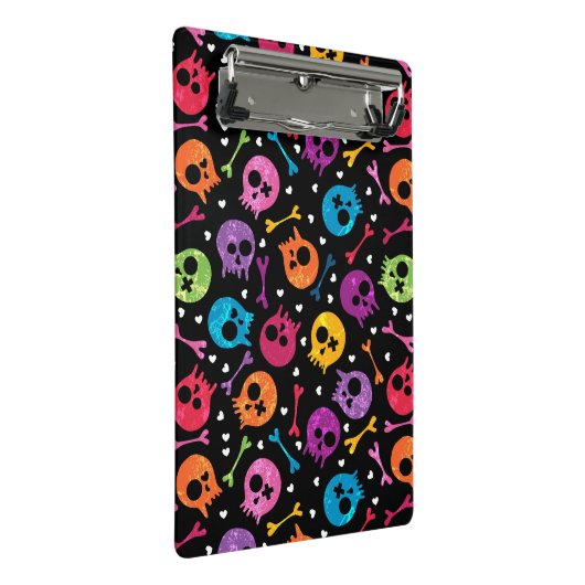 Schädelmuster 2 mini klemmbrett (Schrägansicht)
