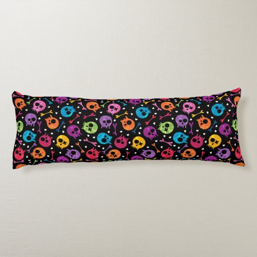 Schädelmuster 2 seitenschläferkissen (Rückseite)