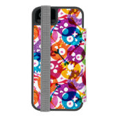 Schädelmuster 3 incipio iPhone Geldbeutel-Hülle (Folio Rückseite)