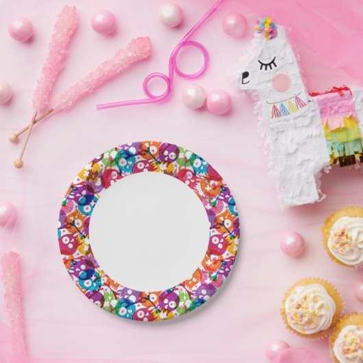 Schädelmuster 3 pappteller (Party)