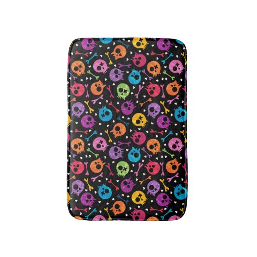 Schädelmuster Badematte (Vorderseite Vertikal)