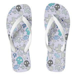 Schädelmuster Badesandalen