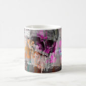 Schädelmuster. bunt wirkende Effekte Schiffskörper Kaffeetasse (Mittel)