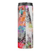 Schädelmuster. bunt wirkende Effekte Schiffskörper Thermosbecher (Rückseite)
