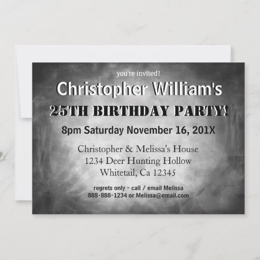 Schädelmuster Einladung (Rückseite)