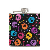 Schädelmuster Flachmann (Vorderseite)