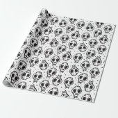 Schädelmuster Halloween-Design. Geschenkpapier (Ungerollt)