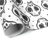 Schädelmuster Halloween-Design. Geschenkpapier (Rolleneckpunkt)