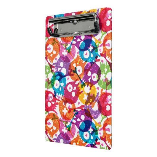 Schädelmuster Mini Klemmbrett (Gewinkelt2)