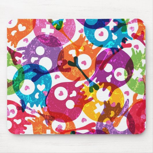 Schädelmuster Mousepad (Vorne)