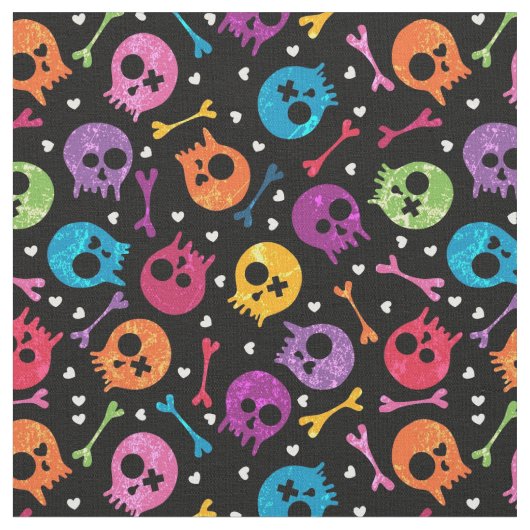 Schädelmuster Stoff (Nahaufnahme)
