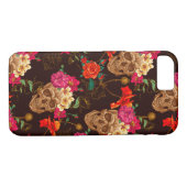Schädel'n-Rosen-Muster Case-Mate iPhone Hülle (Rückseite (Horizontal))