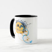 Schädeln. Verdrehte Pfeile. Tasse (Vorderseite Links)
