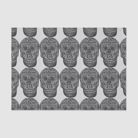 Schädelpapier Seidenpapier (Vorderseite)