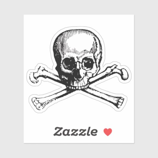 Schädelpirat Aufkleber (Blatt)