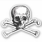 Schädelpirat Aufkleber (Vorderseite)