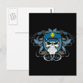 Schädelpolizist Postkarte (Vorne/Hinten)