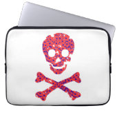 Schädelrosa Blume Laptopschutzhülle (Vorderseite)