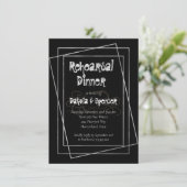 SchädelRose | Gothic Chalkboard Grunge Probe Einladung (Stehend Vorderseite)