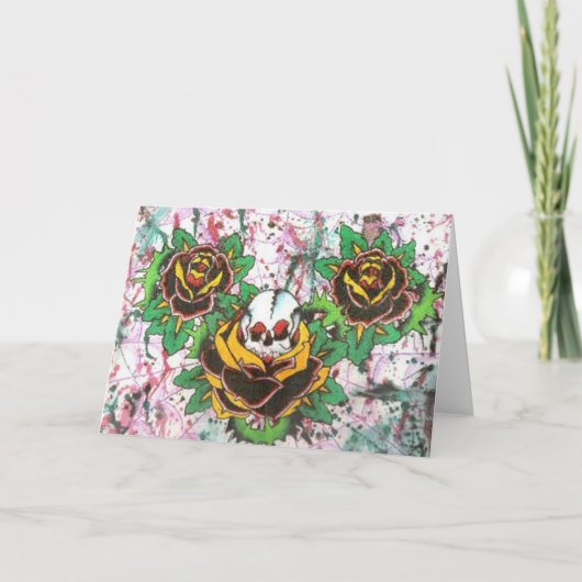 SchädelRose Karte (Vorderseite)