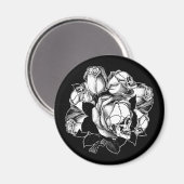 SchädelRose Magnet (Vorderseite/Rückseite)