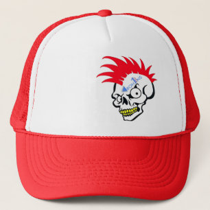 Schädelrot Truckerkappe