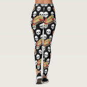 Schädelsärge Emojis Leggings (Rückseite)