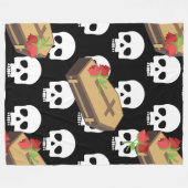 Schädelsärmeldecke Fleecedecke (Vorderseite (Horizontal))