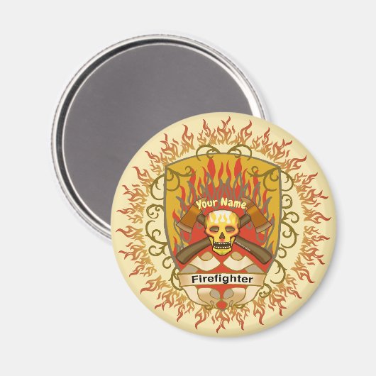 Schädelschildfeuermagnet Magnet (Vorderseite/Rückseite)