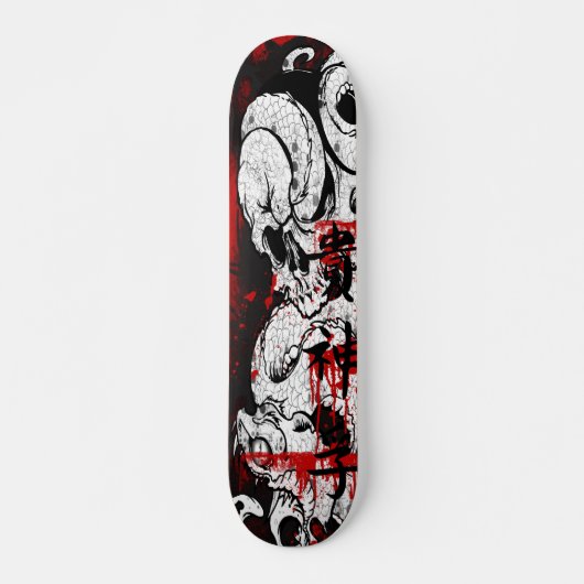 Schädelschlange Skateboard (Vorne)