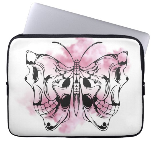 Schädelschmetterling Laptopschutzhülle (Vorderseite)