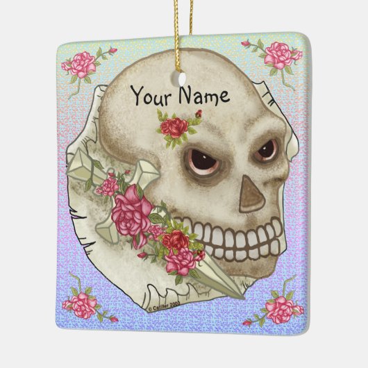 Schädelschwertschmuck Keramikornament (Links)