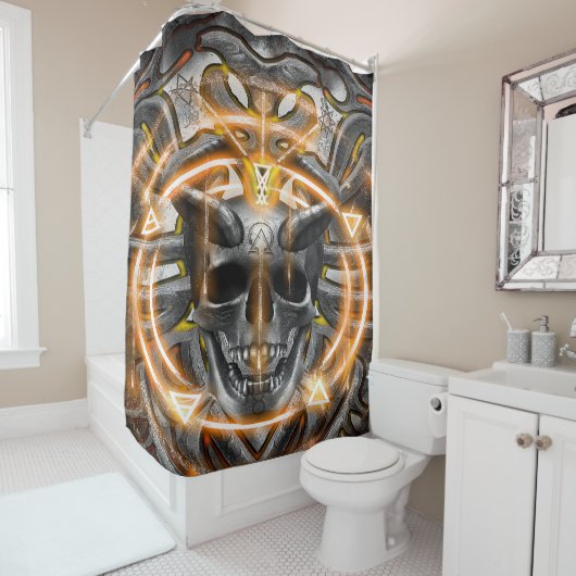 Schädelsegel und Siegel VOL.2 Duschvorhang (Beispiel)