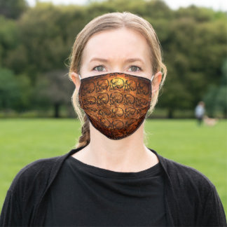 Schädelskizze, Goldblatt, Pest, Murmel Mund-Nasen-Maske Aus Stoff