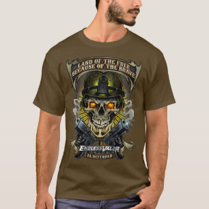 Schädelsoldat und Schusswaffen 1 T-Shirt
