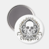 Schädelspade mit Gold Magnet (Vorderseite/Rückseite)