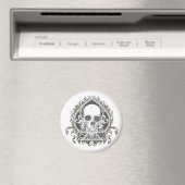 Schädelspade mit Gold Magnet (In Situ (Geschirrspüler))