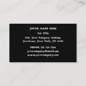 Schädelspecter B & W, horizontal schwarz Visitenkarte (Rückseite)