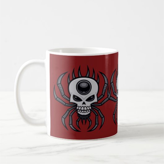 Schädelspinne Kaffeetasse (Links)