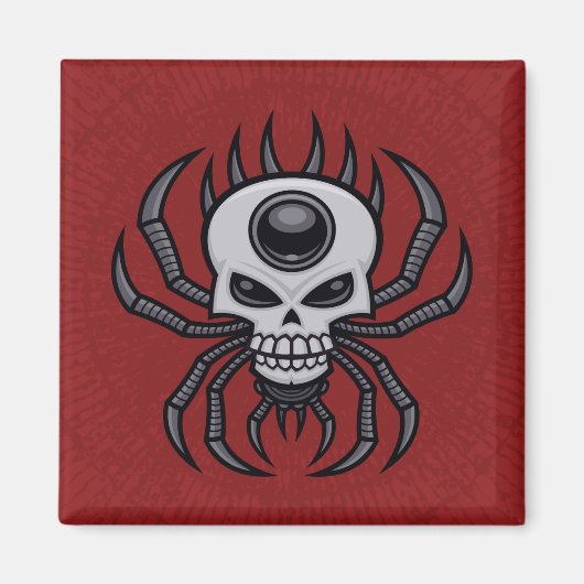 Schädelspinne Magnet (Vorne)