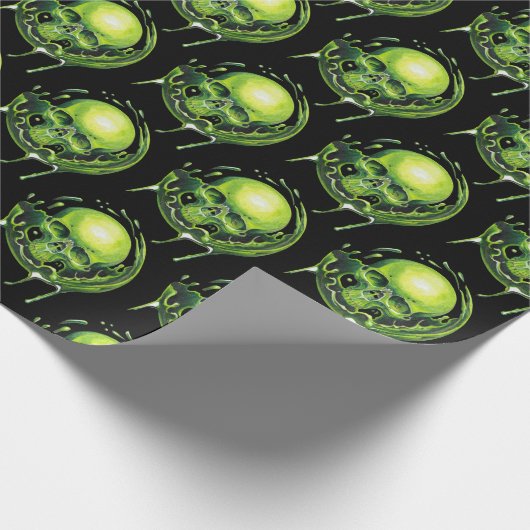 Schädelspritze Geschenkpapier (Ecke)