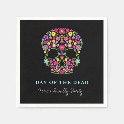 Schädeltag des toten Halloween-Party Serviette (Vorderseite)
