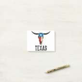 Schädeltexan-Flagge Texas Stier Longhorn Post-it Klebezettel (Auf Schreibtisch)