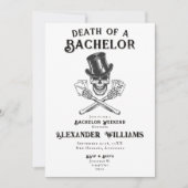 Schädeltod einer Bachelor-Poker-Bachelor-Party Einladung (Vorderseite)