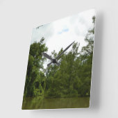 Schädeluhr Quadratische Wanduhr (Winkel)