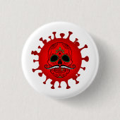 Schädelvirus Button (Vorderseite)