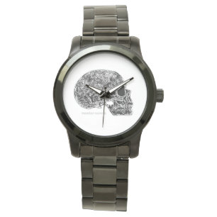 Schädelwache Armbanduhr