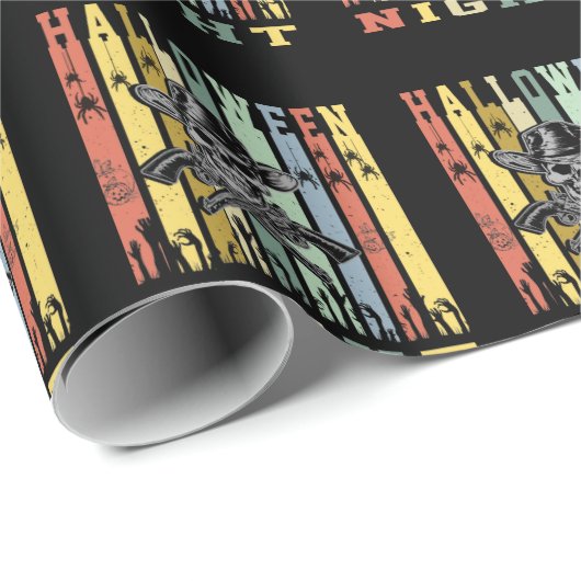 Schädelwaffe, Halloween-Nacht Geschenkpapier (Rolleneckpunkt)
